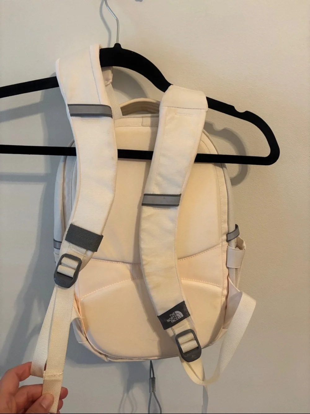 The North Face Backpack in Light Cream with Gray Accents - Picture 3 of 5